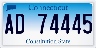 CT license plate AD74445
