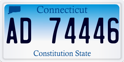 CT license plate AD74446