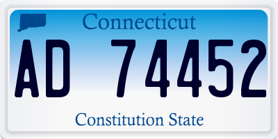 CT license plate AD74452