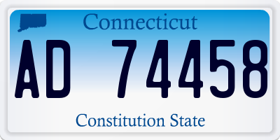 CT license plate AD74458