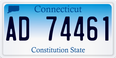 CT license plate AD74461
