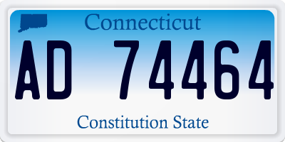 CT license plate AD74464