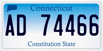 CT license plate AD74466