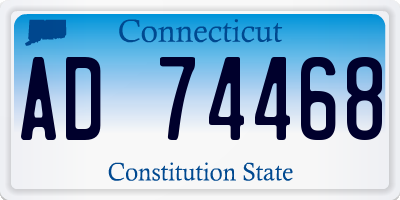 CT license plate AD74468
