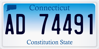 CT license plate AD74491