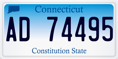 CT license plate AD74495