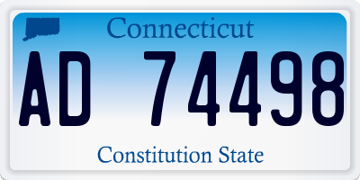 CT license plate AD74498