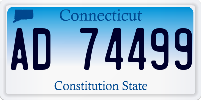 CT license plate AD74499