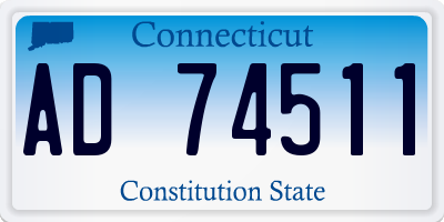 CT license plate AD74511