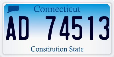 CT license plate AD74513