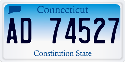 CT license plate AD74527