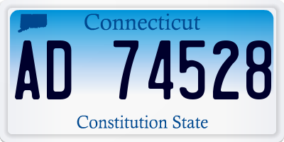 CT license plate AD74528