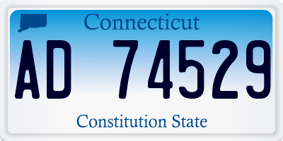 CT license plate AD74529