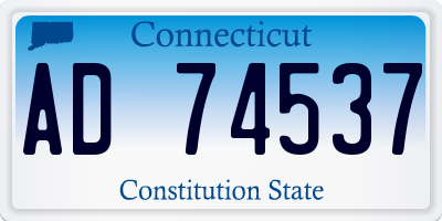 CT license plate AD74537