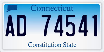 CT license plate AD74541