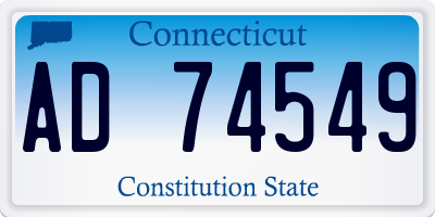 CT license plate AD74549