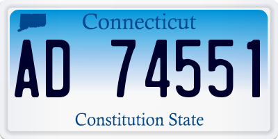 CT license plate AD74551