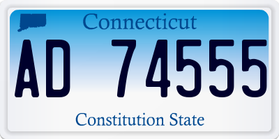 CT license plate AD74555