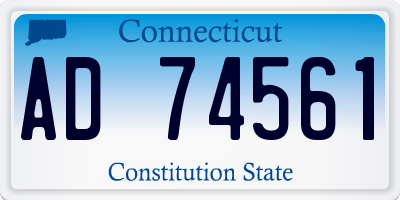 CT license plate AD74561