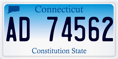 CT license plate AD74562