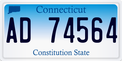 CT license plate AD74564