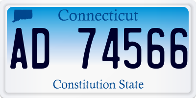 CT license plate AD74566