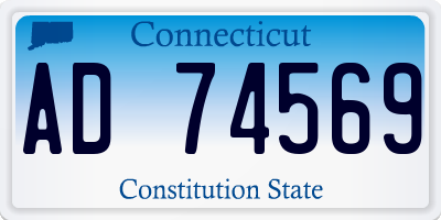 CT license plate AD74569