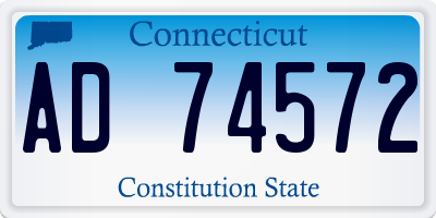 CT license plate AD74572