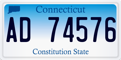 CT license plate AD74576