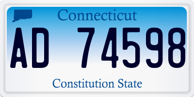 CT license plate AD74598