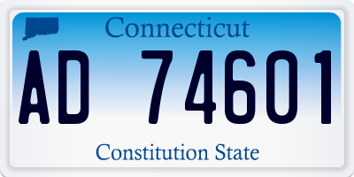 CT license plate AD74601
