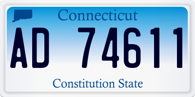 CT license plate AD74611
