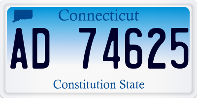 CT license plate AD74625