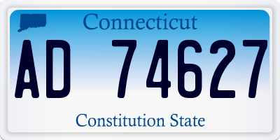 CT license plate AD74627