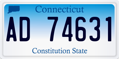 CT license plate AD74631