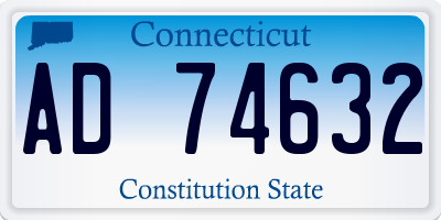 CT license plate AD74632