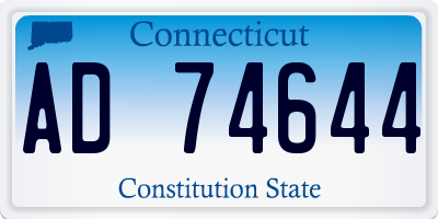 CT license plate AD74644