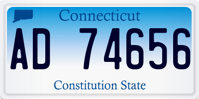 CT license plate AD74656