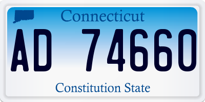 CT license plate AD74660