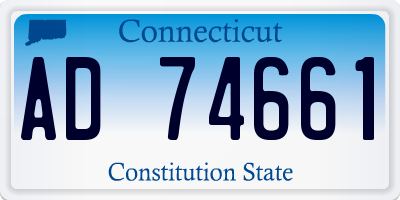 CT license plate AD74661