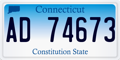 CT license plate AD74673