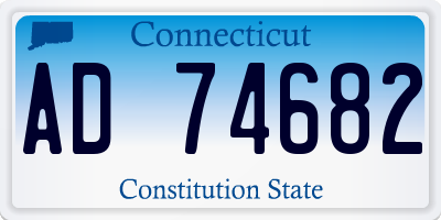 CT license plate AD74682