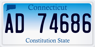 CT license plate AD74686