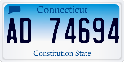 CT license plate AD74694