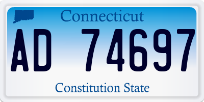 CT license plate AD74697