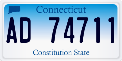 CT license plate AD74711