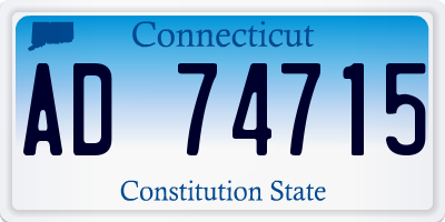 CT license plate AD74715