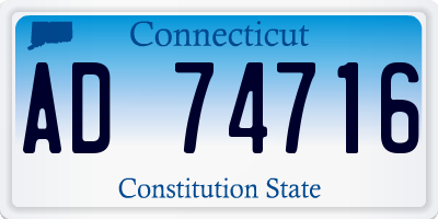 CT license plate AD74716