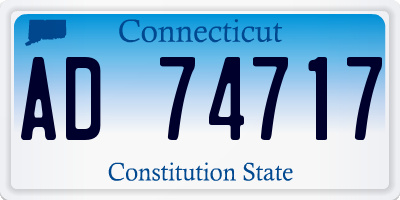 CT license plate AD74717
