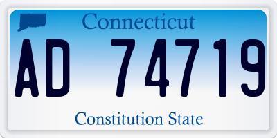 CT license plate AD74719